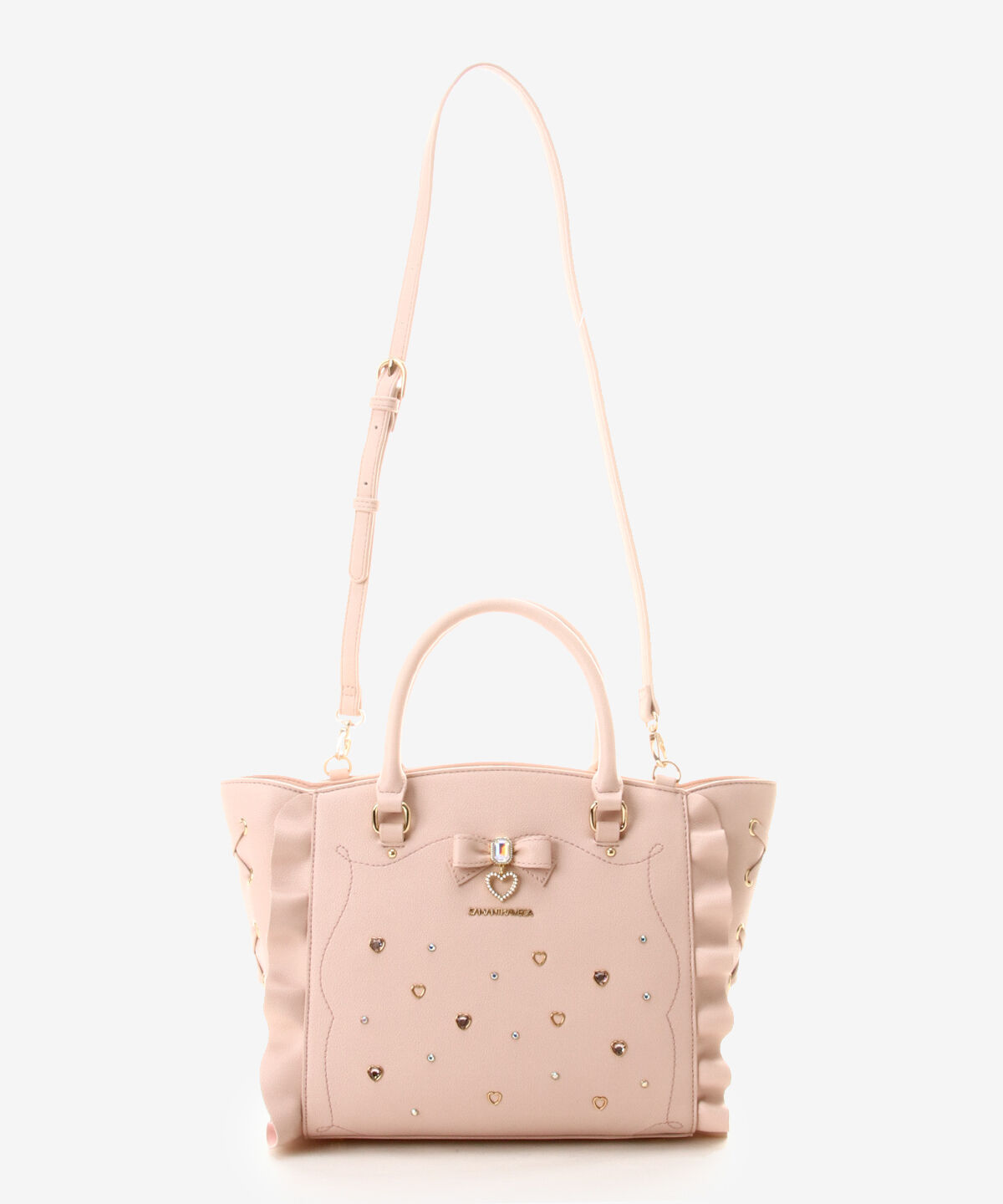 Samantha Vega「サイドレースアップリボンビジューフラッター」|ハンドバッグ|