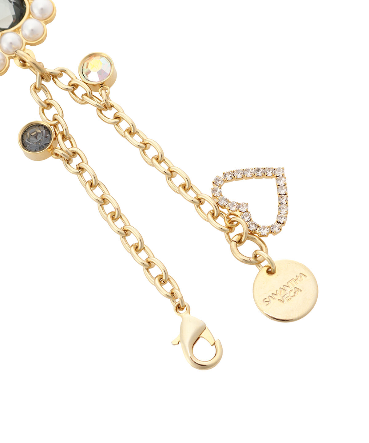 Samantha Vega「カラーパールハートバッグチャーム」|チャーム・キーホルダー|