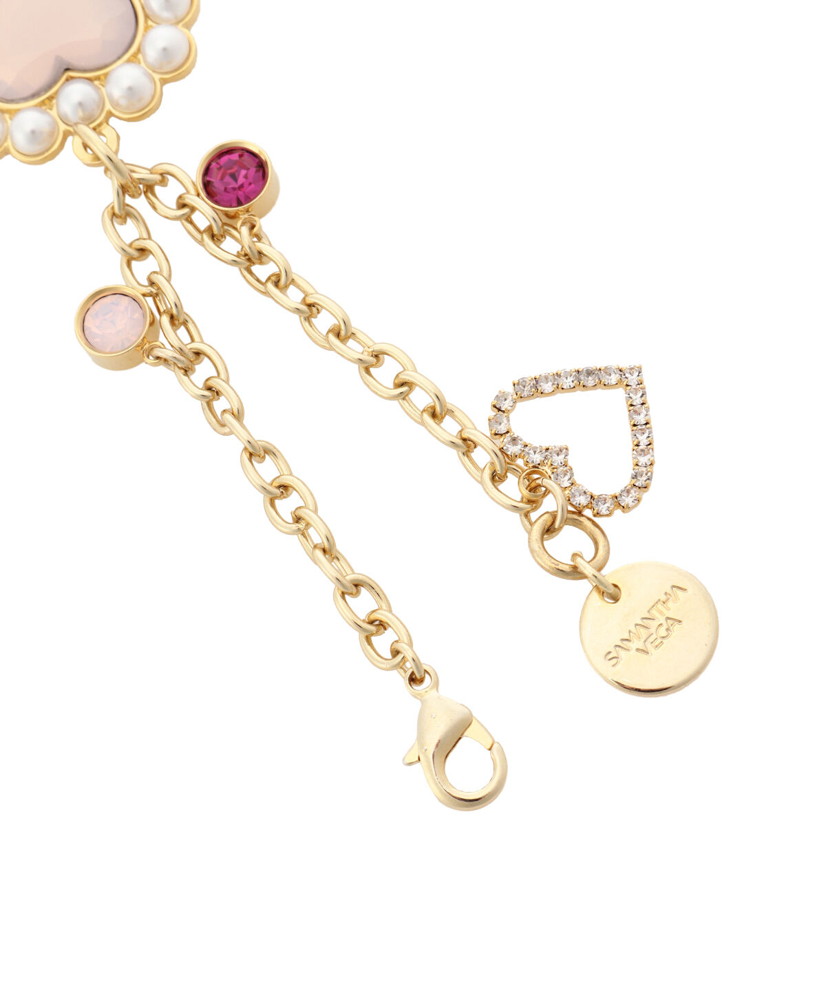 Samantha Vega「カラーパールハートバッグチャーム」|チャーム・キーホルダー|