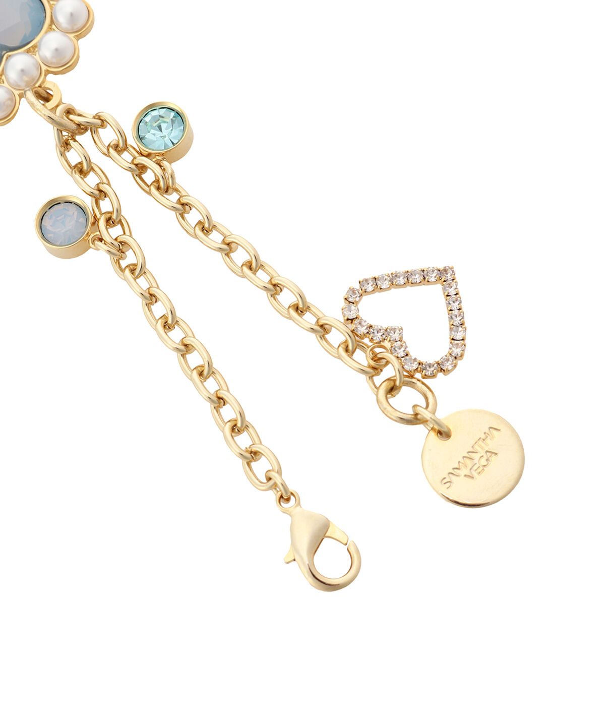 Samantha Vega「カラーパールハートバッグチャーム」|チャーム・キーホルダー|