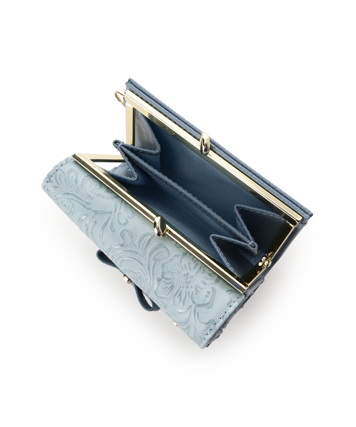 Samantha Vega「フローラルアクセントリボン口金折財布」|財布|