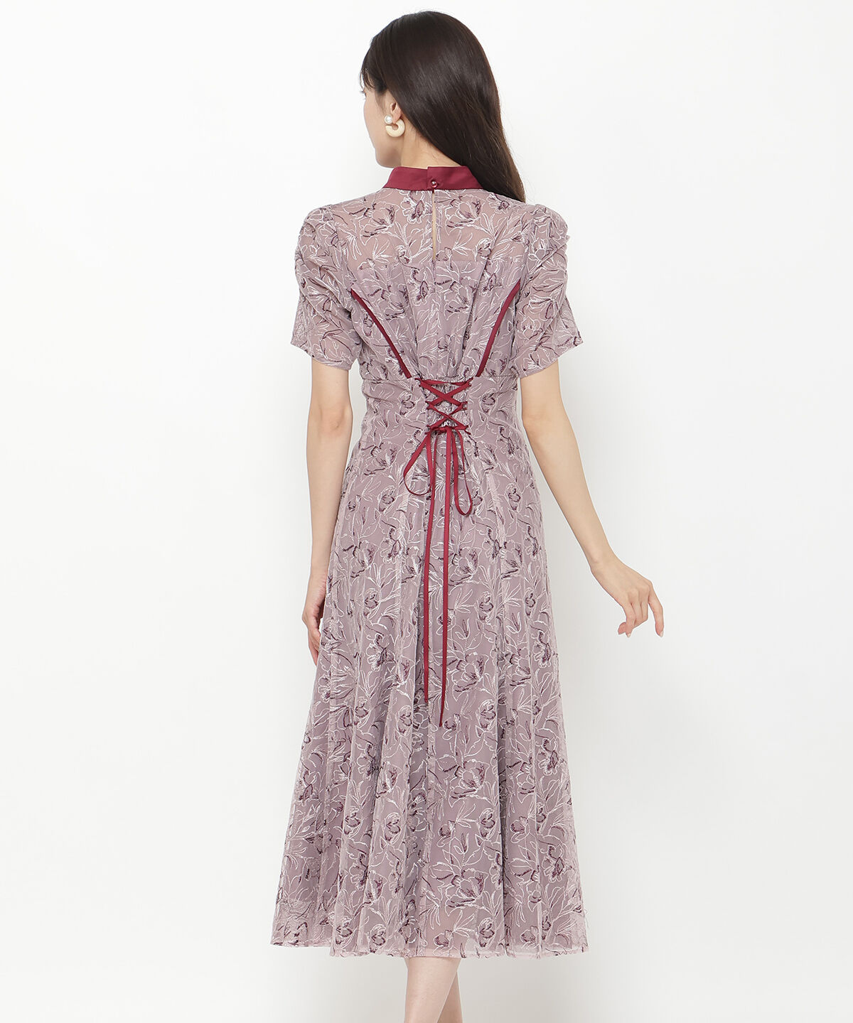 アンドクチュール「パイピングカラーチュールドレス」|ドレス|