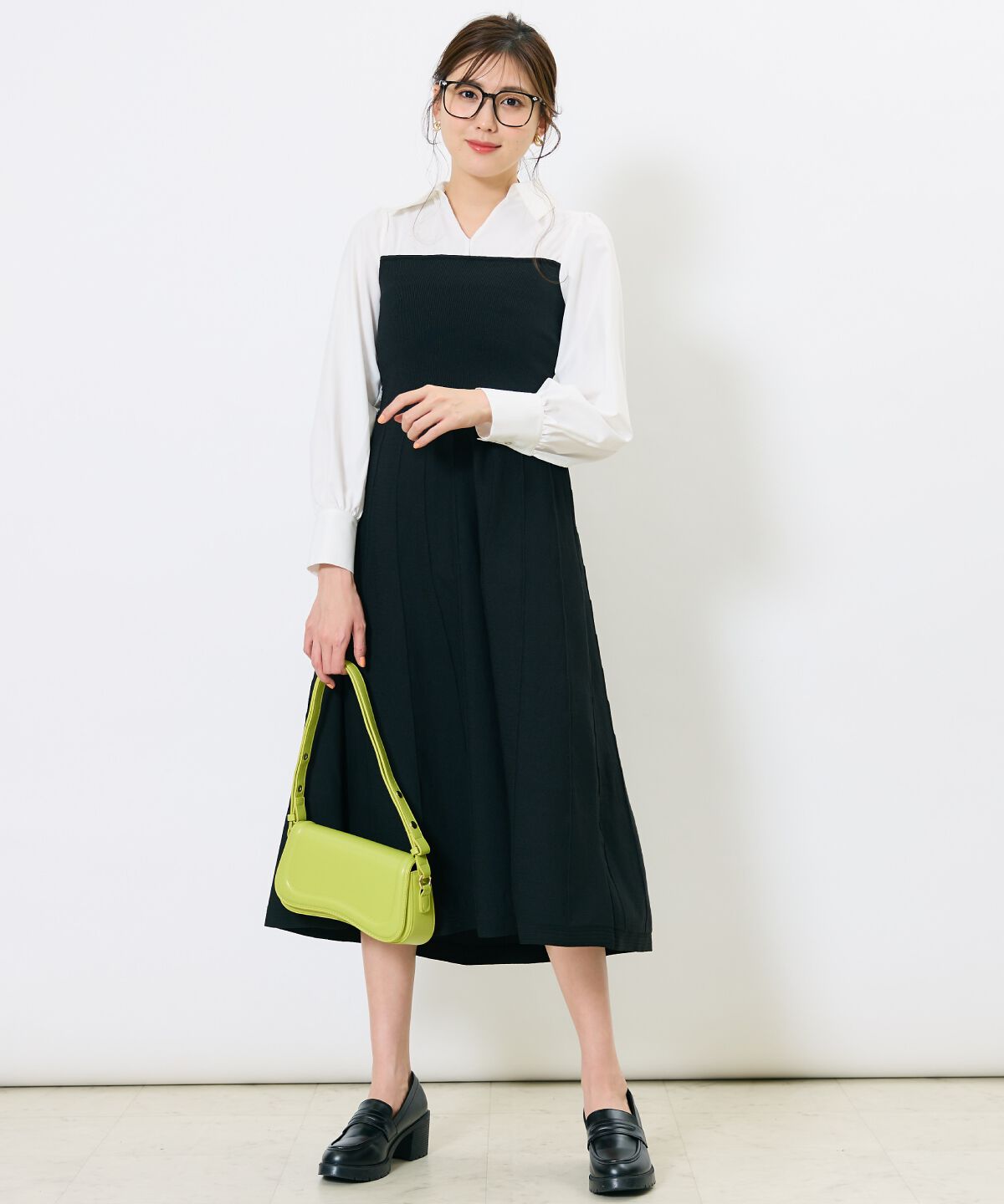 アンドクチュール「スキッパーシャツドッキングワンピース」|ワンピース|