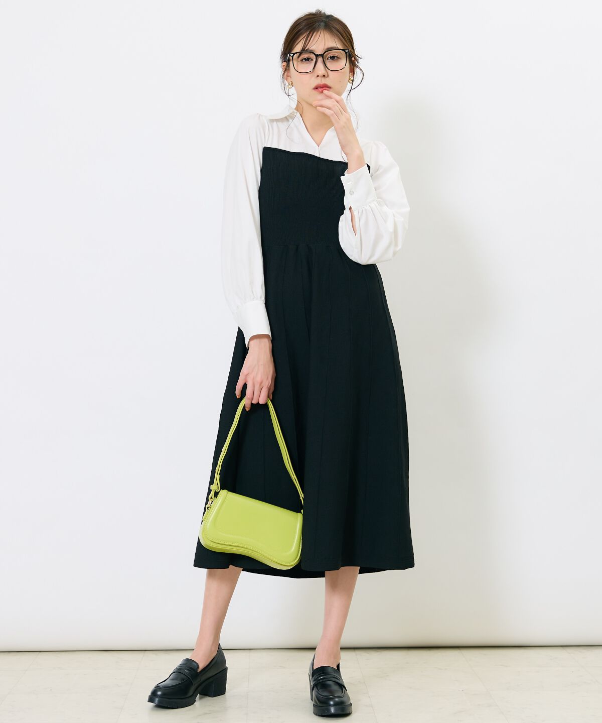 アンドクチュール「スキッパーシャツドッキングワンピース」|ワンピース|