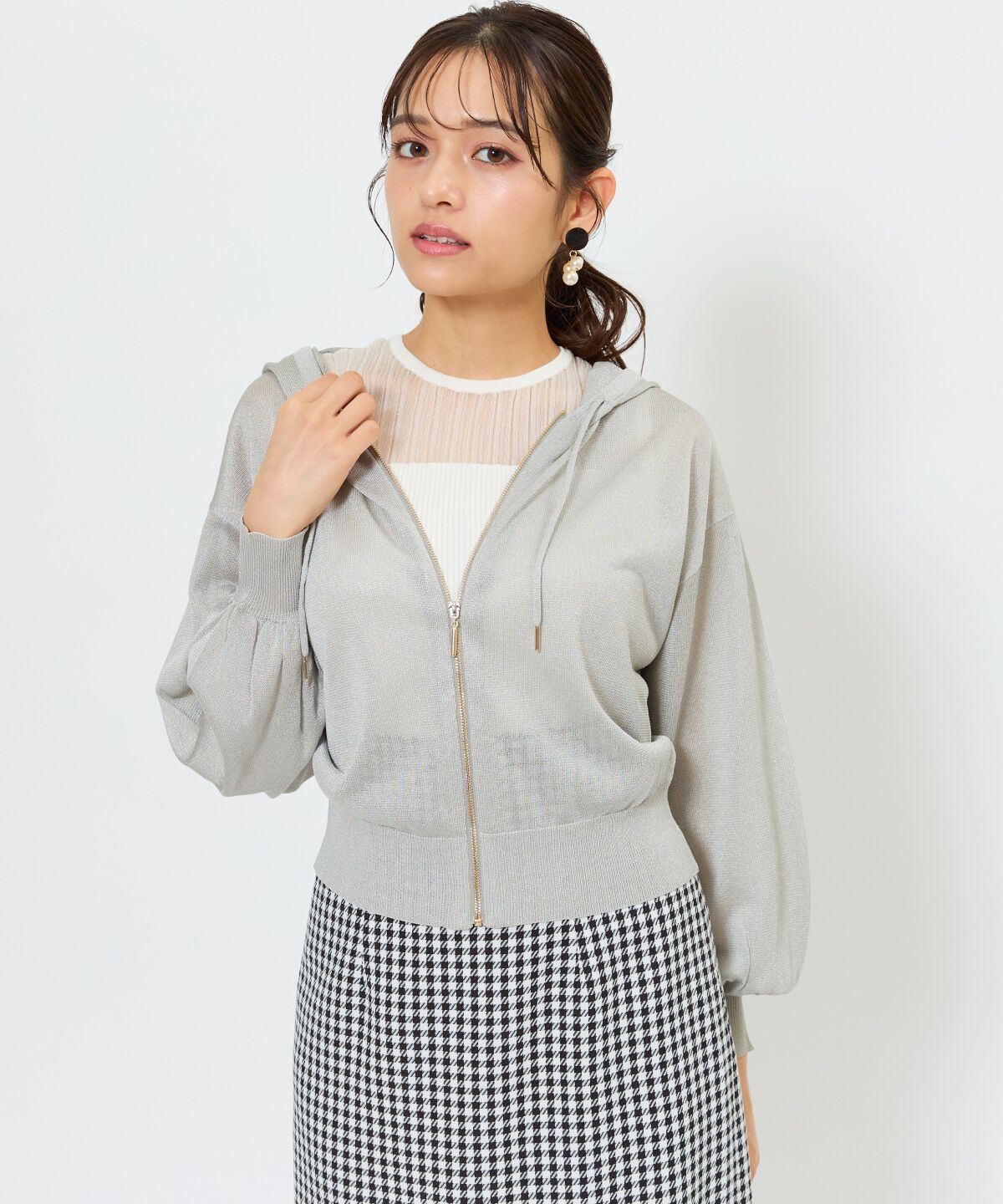 アンドクチュール「コンパクトシアーフーディー」|パーカー|