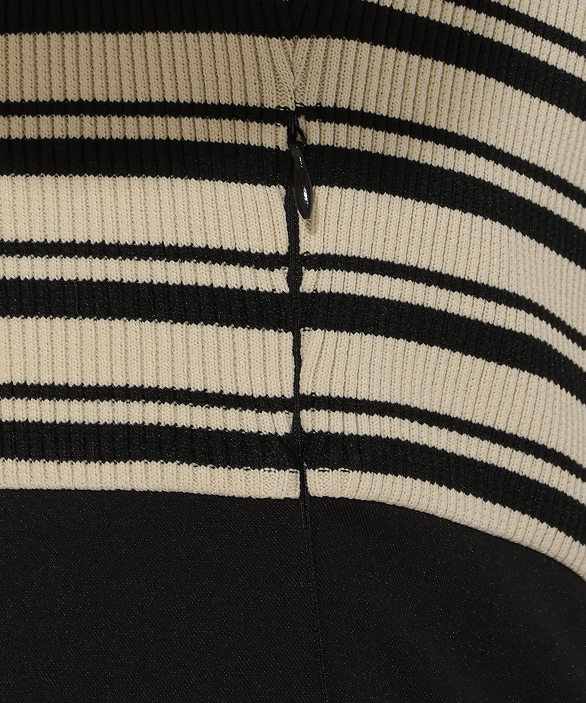 アンドクチュール「襟付きボーダードッキングワンピース」|ワンピース|