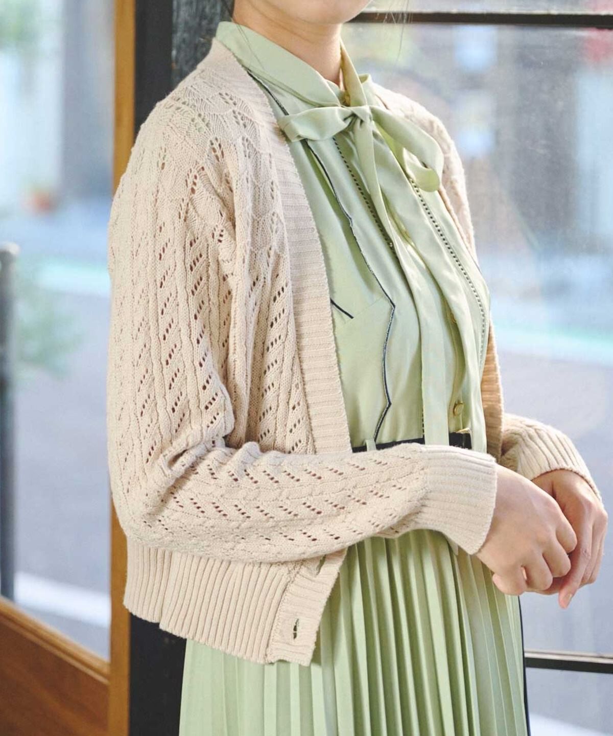 REDYAZEL「透かし柄カーディガン」|カーディガン|