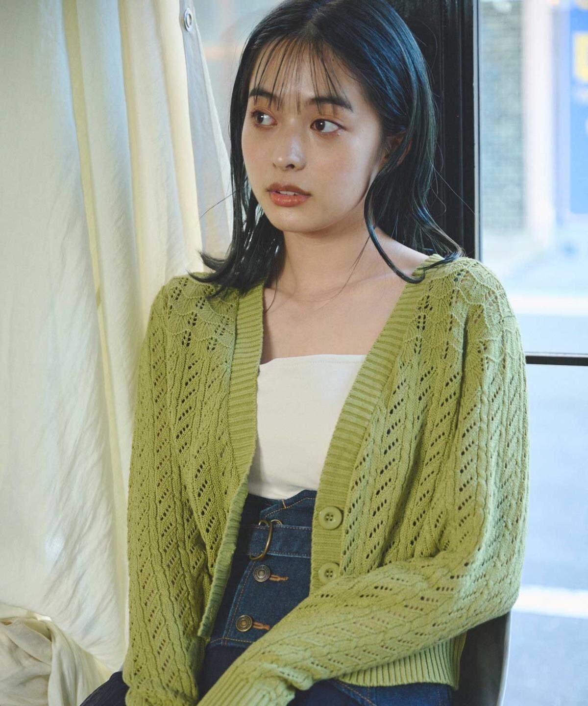 REDYAZEL「透かし柄カーディガン」|カーディガン|