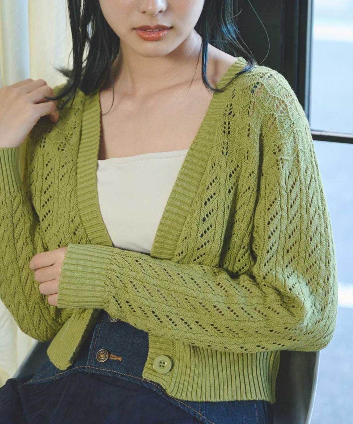 REDYAZEL「透かし柄カーディガン」|カーディガン|