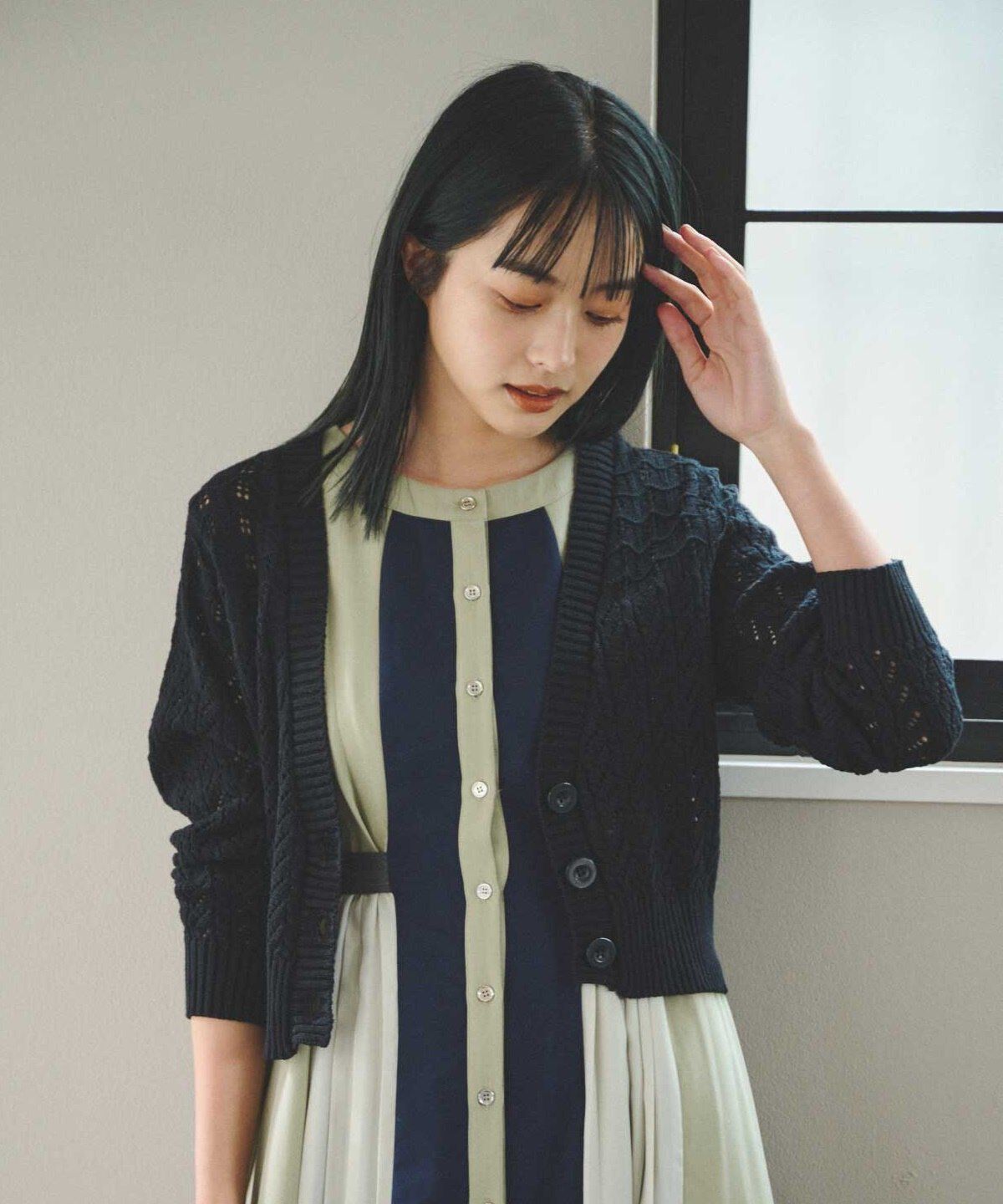 REDYAZEL「透かし柄カーディガン」|カーディガン|