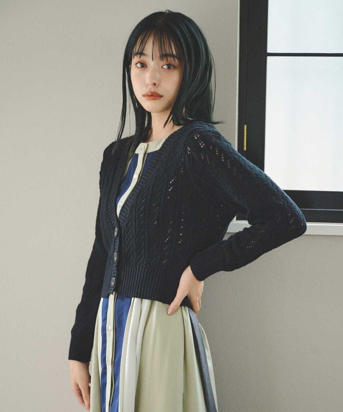 REDYAZEL「透かし柄カーディガン」|カーディガン|