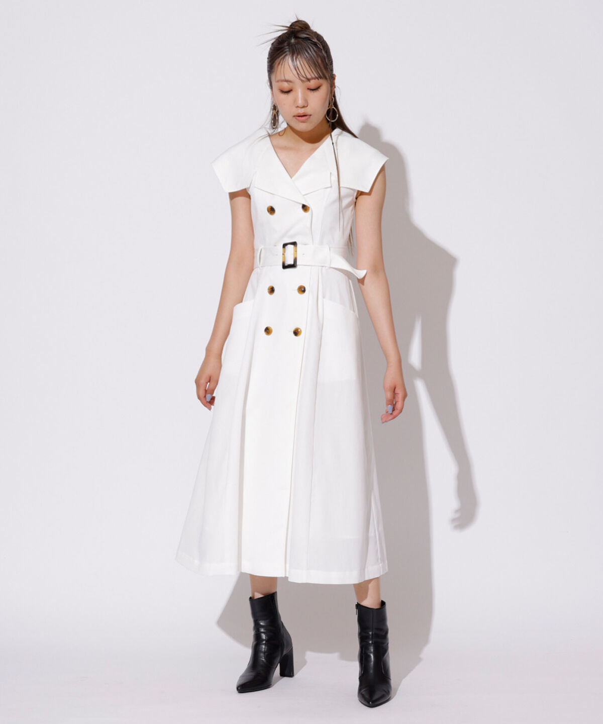 REDYAZEL「ノースリーブフレアワンピース」|ワンピース|ホワイト