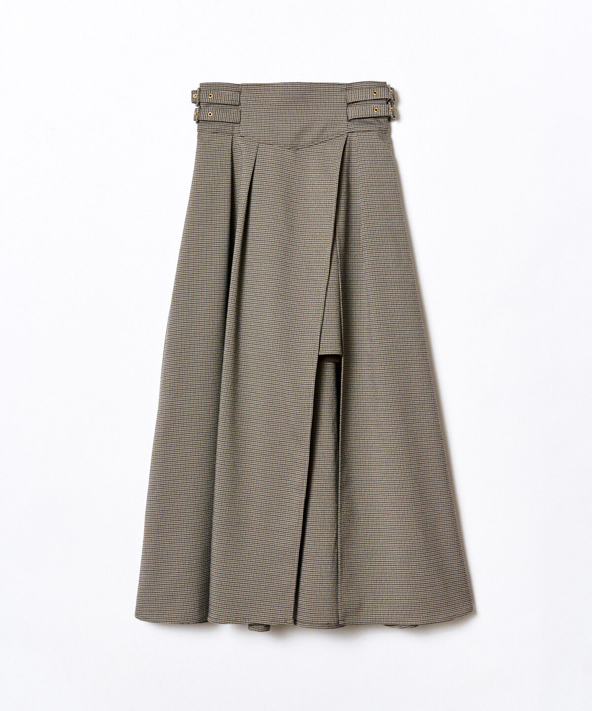 REDYAZEL「ダブルベルトレイヤードスカート」|フレア|