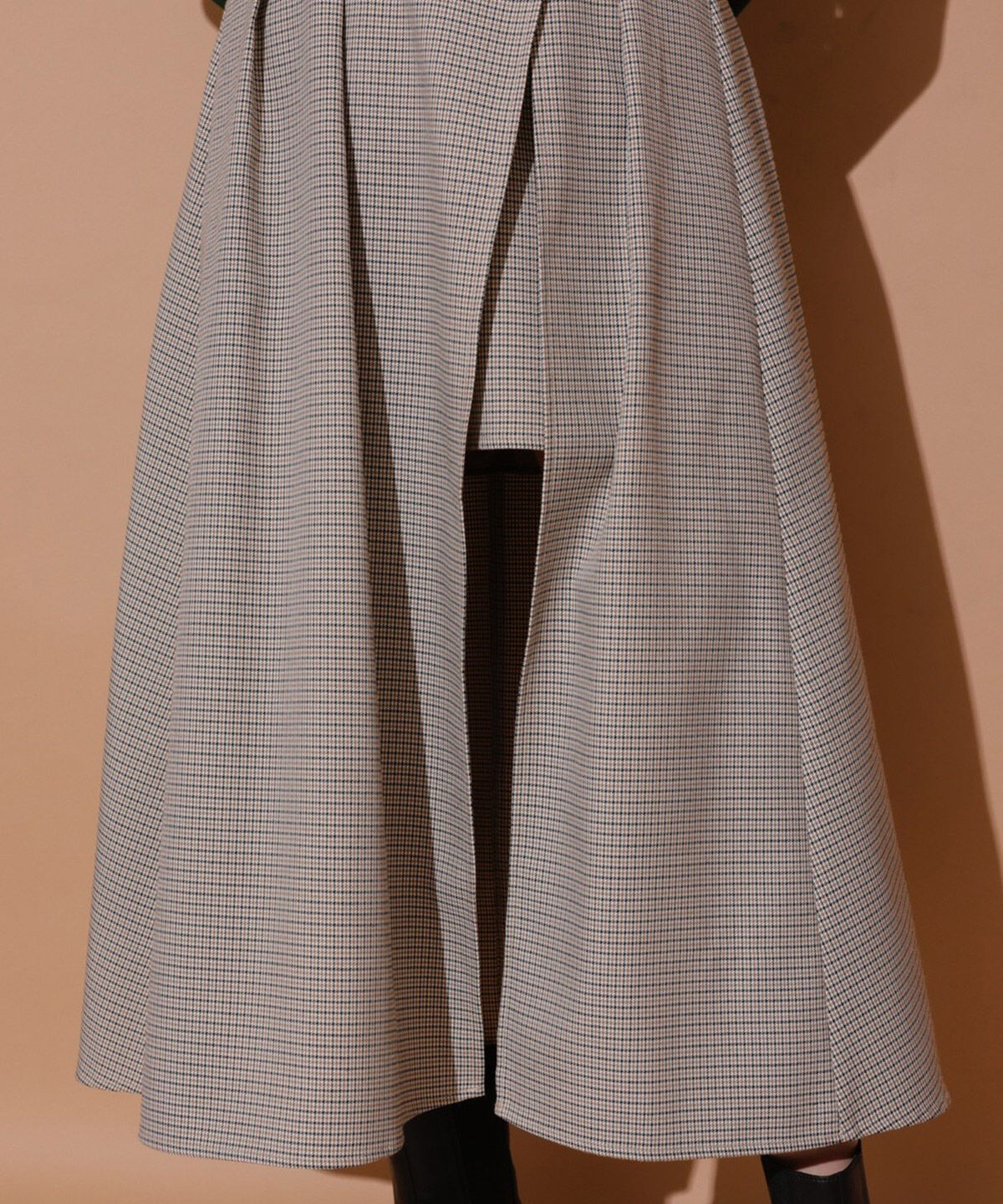 REDYAZEL「ダブルベルトレイヤードスカート」|フレア|