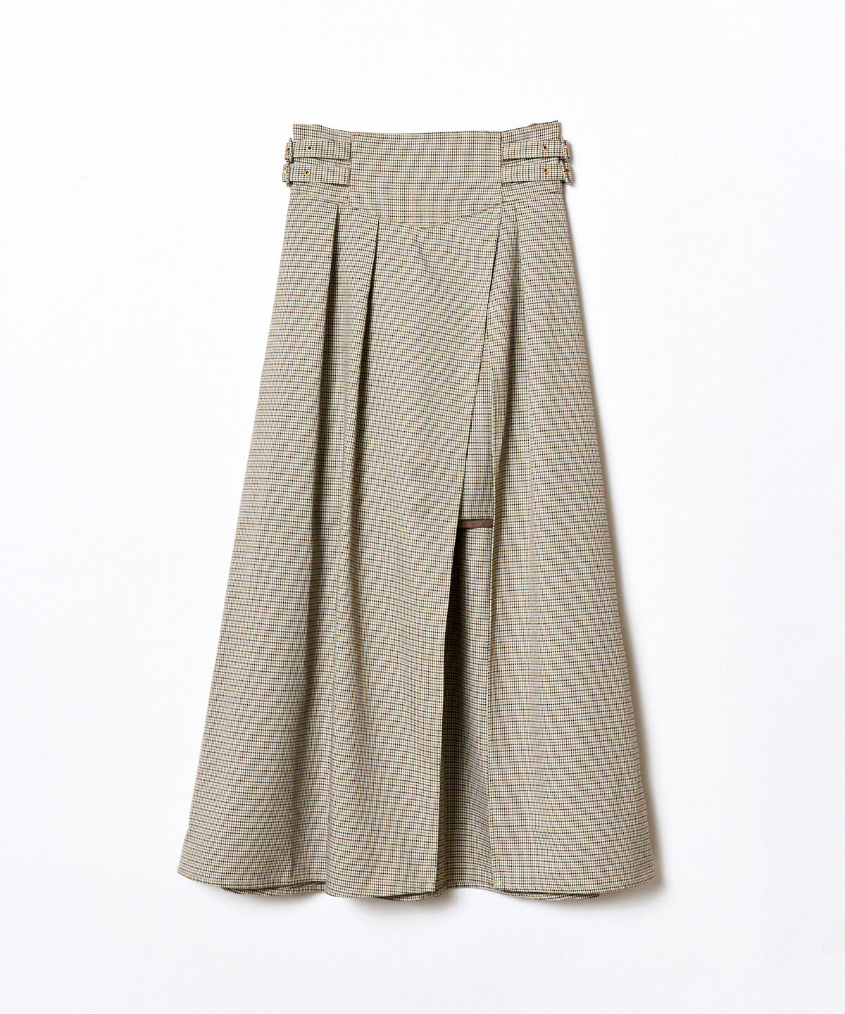 REDYAZEL「ダブルベルトレイヤードスカート」|フレア|