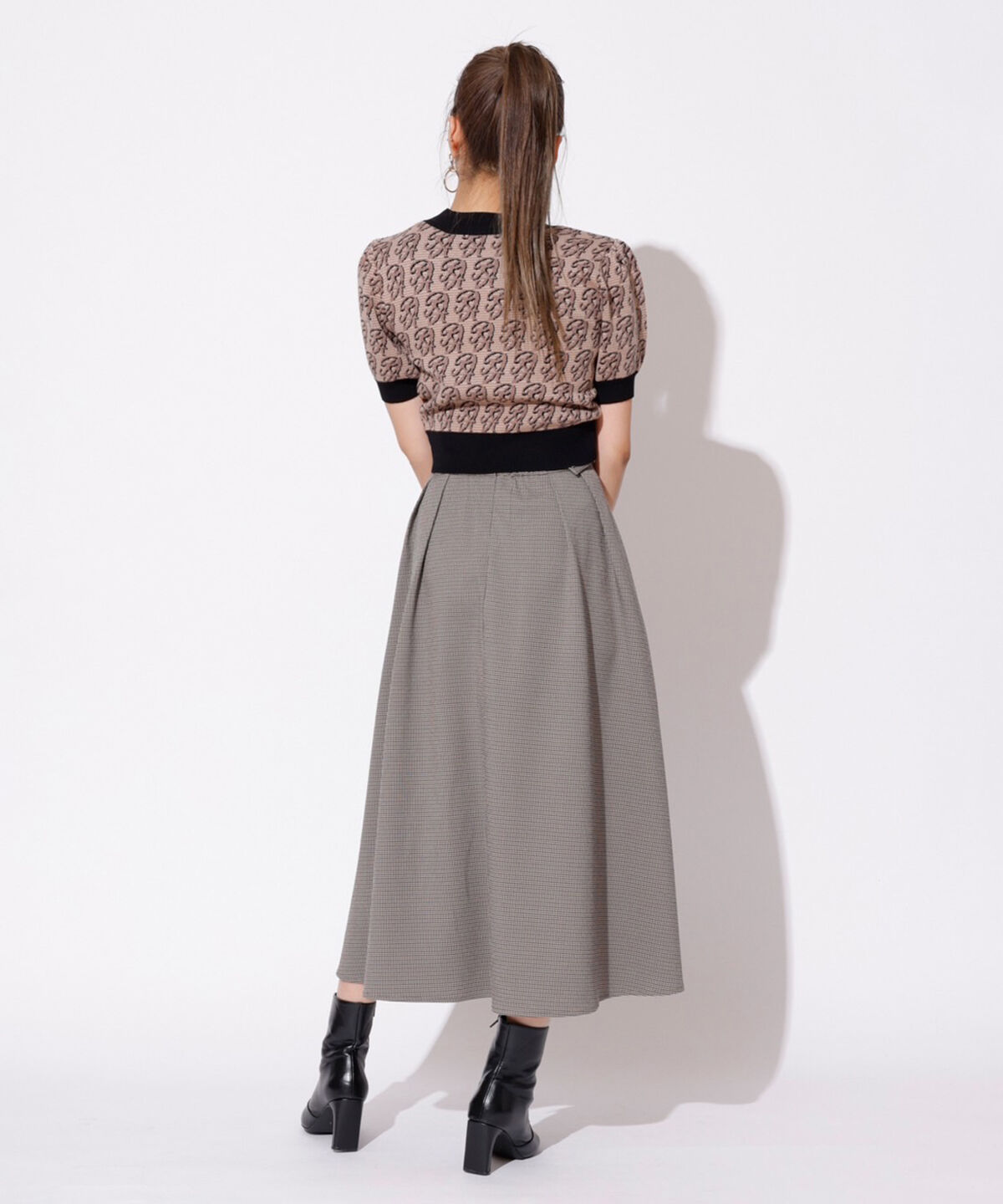 REDYAZEL「ダブルベルトレイヤードスカート」|フレア|