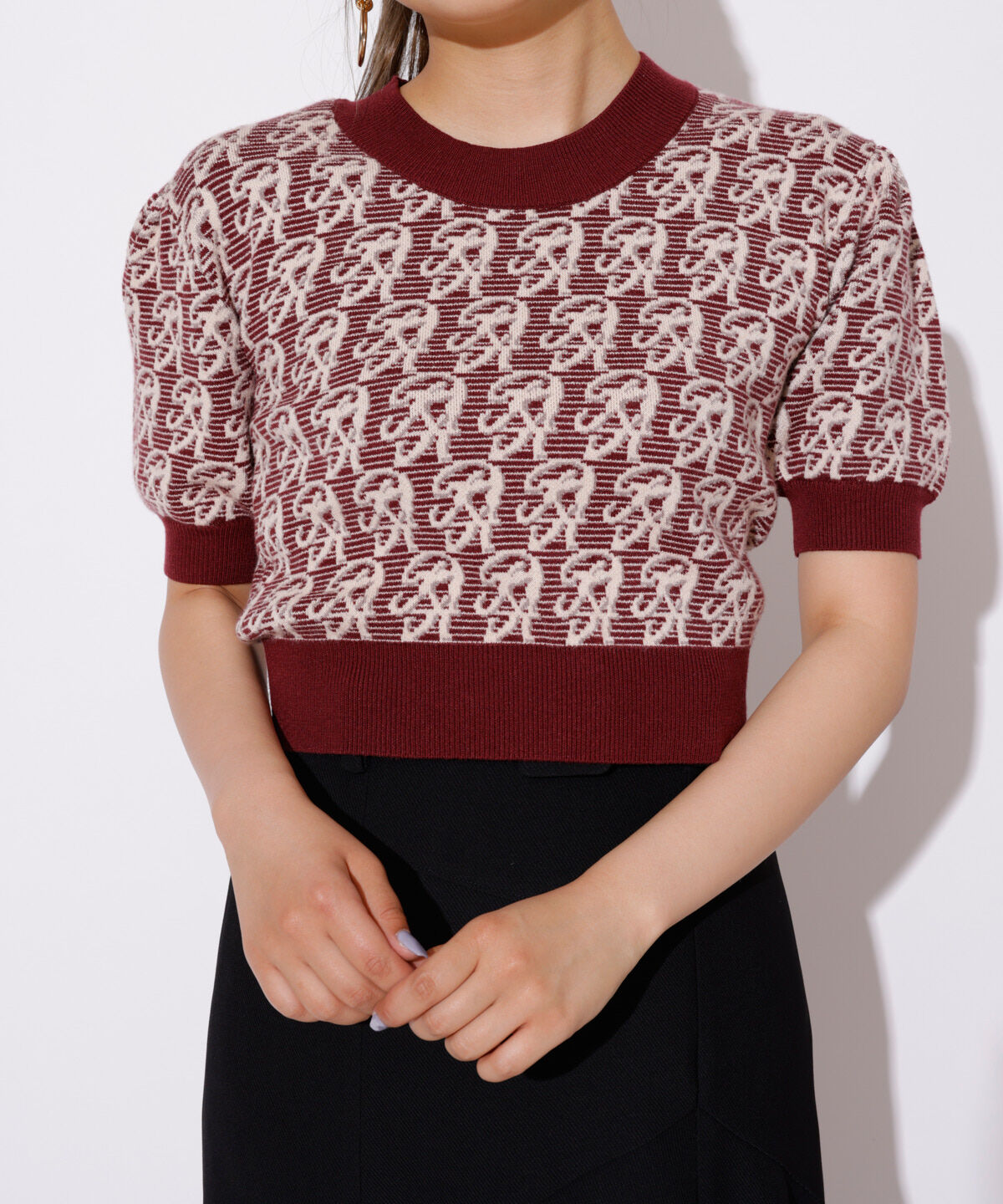 REDYAZEL「モノグラムジャガードニット」|ニット・セーター|