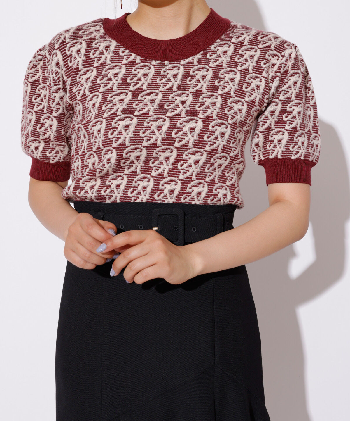 REDYAZEL「モノグラムジャガードニット」|ニット・セーター|