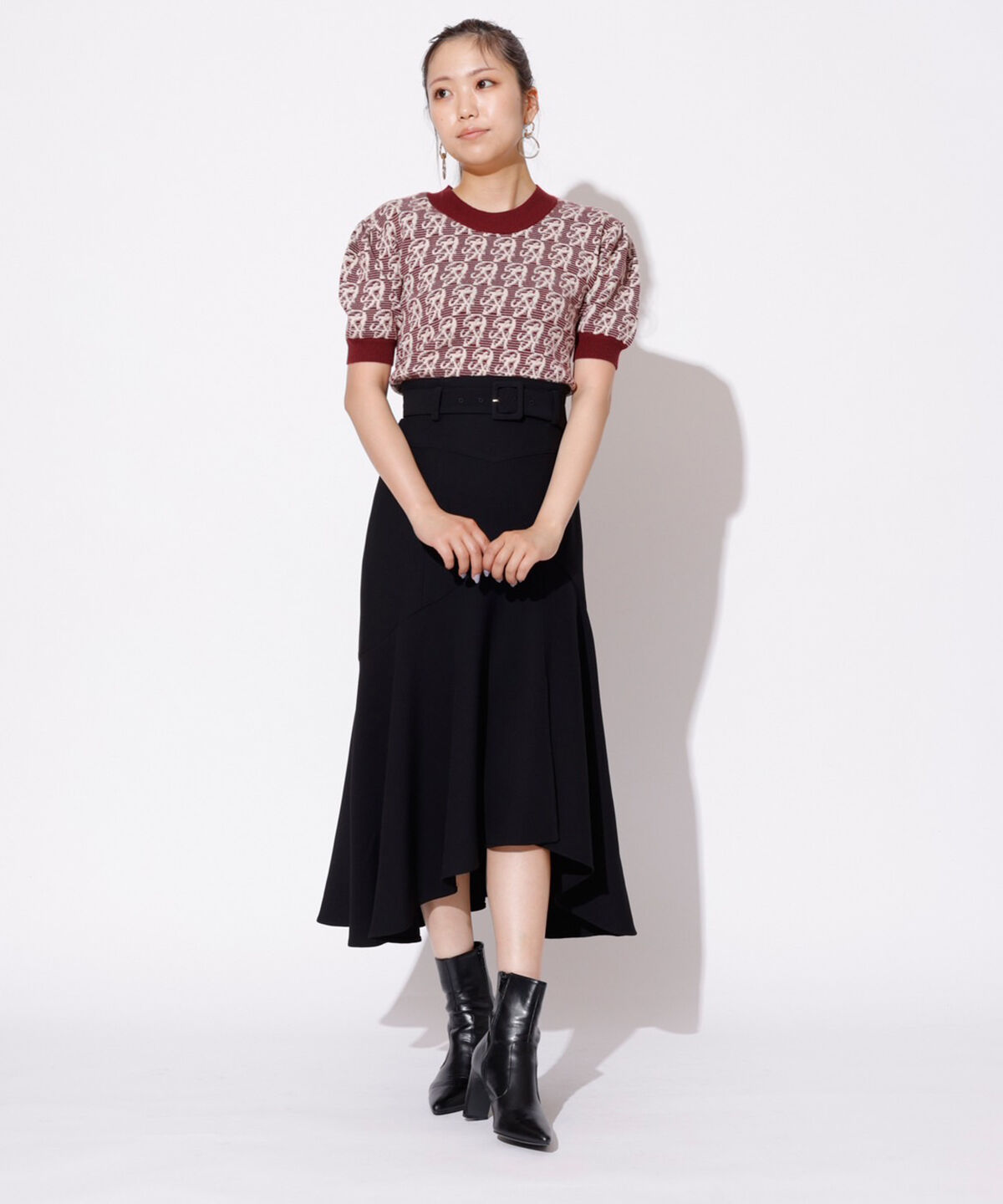 REDYAZEL「モノグラムジャガードニット」|ニット・セーター|