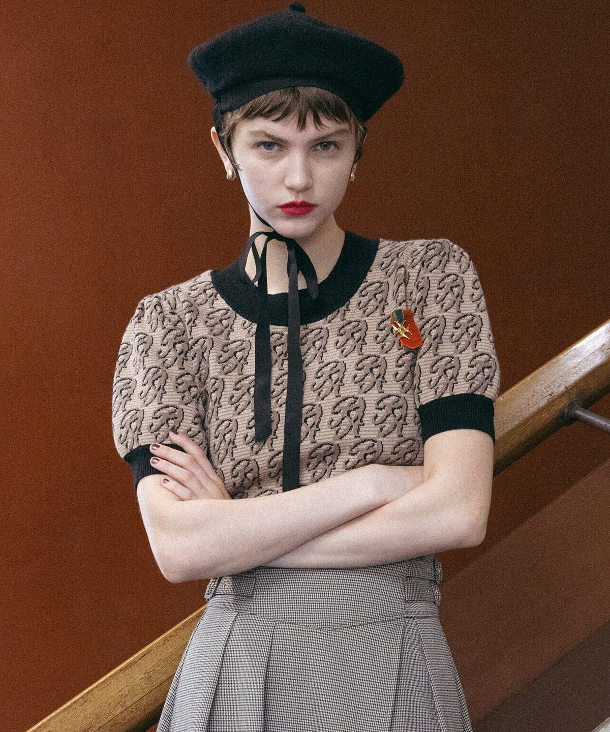 REDYAZEL「モノグラムジャガードニット」|ニット・セーター|