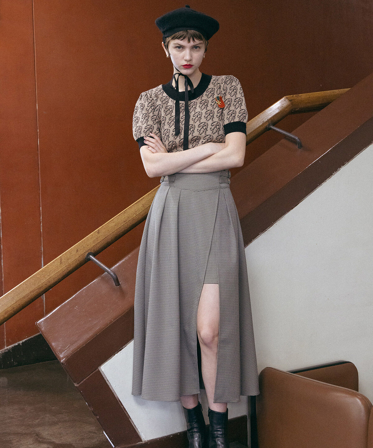 REDYAZEL「モノグラムジャガードニット」|ニット・セーター|