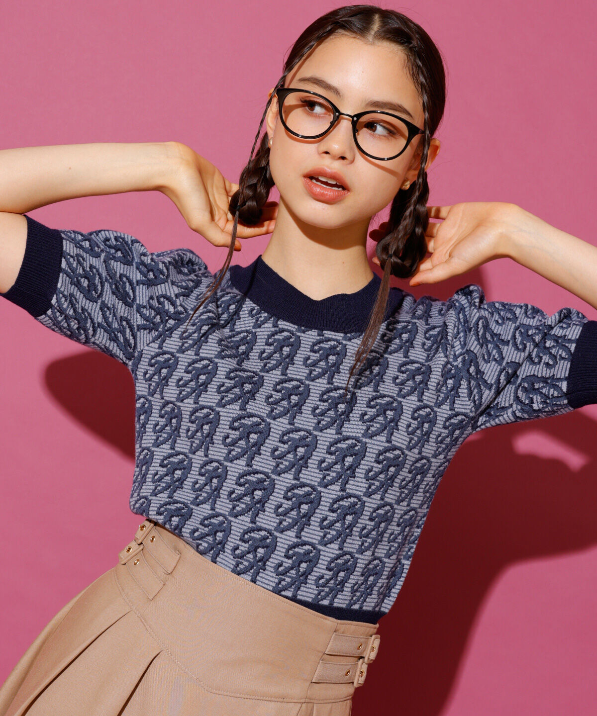 REDYAZEL「モノグラムジャガードニット」|ニット・セーター|