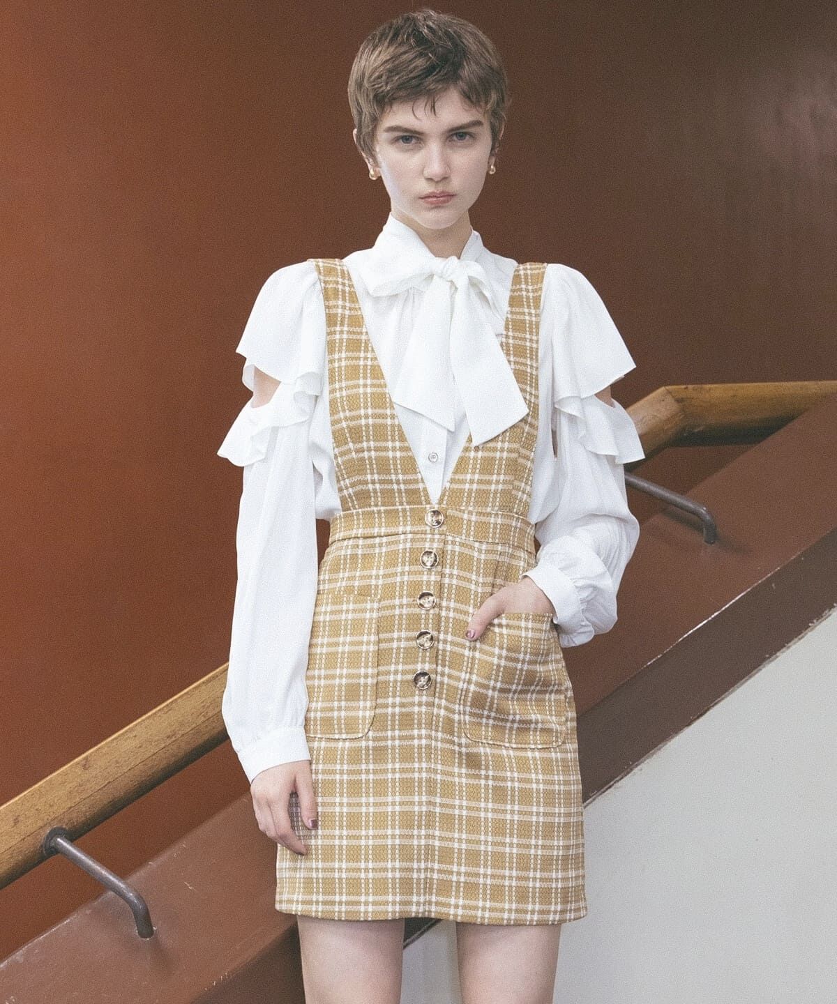 REDYAZEL「肩あき長袖ブラウス」|シャツ・ブラウス|