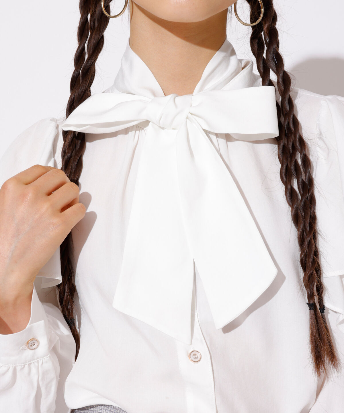 REDYAZEL「肩あき長袖ブラウス」|シャツ・ブラウス|