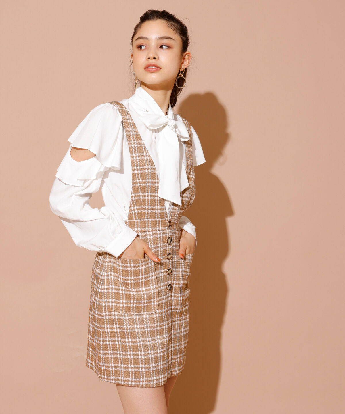 REDYAZEL「肩あき長袖ブラウス」|シャツ・ブラウス|