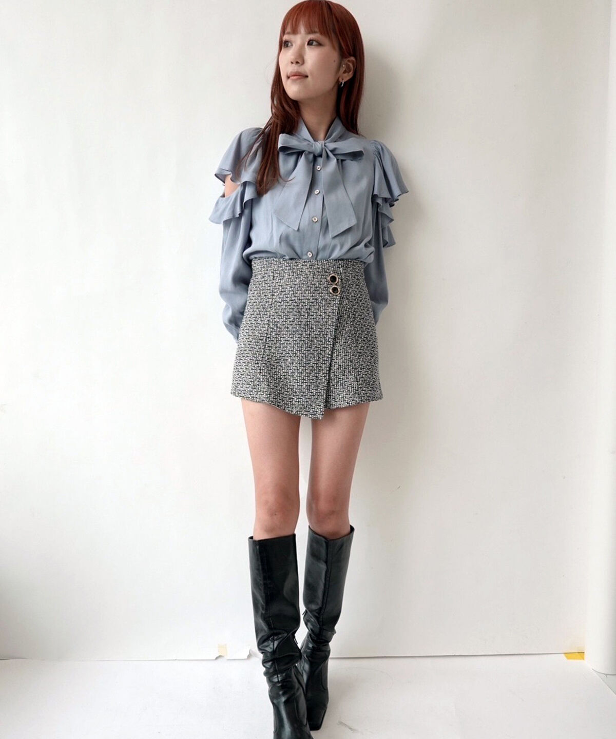 REDYAZEL「肩あき長袖ブラウス」|シャツ・ブラウス|