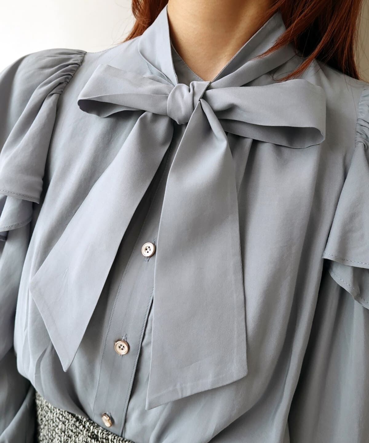 REDYAZEL「肩あき長袖ブラウス」|シャツ・ブラウス|