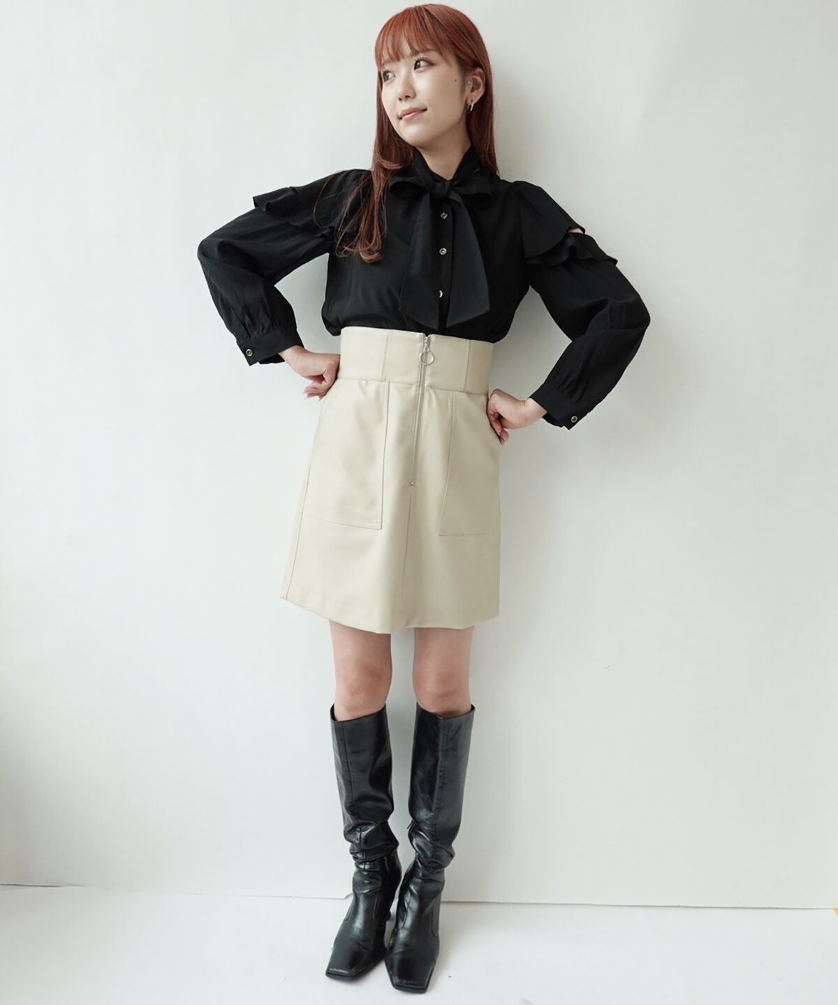 REDYAZEL「肩あき長袖ブラウス」|シャツ・ブラウス|