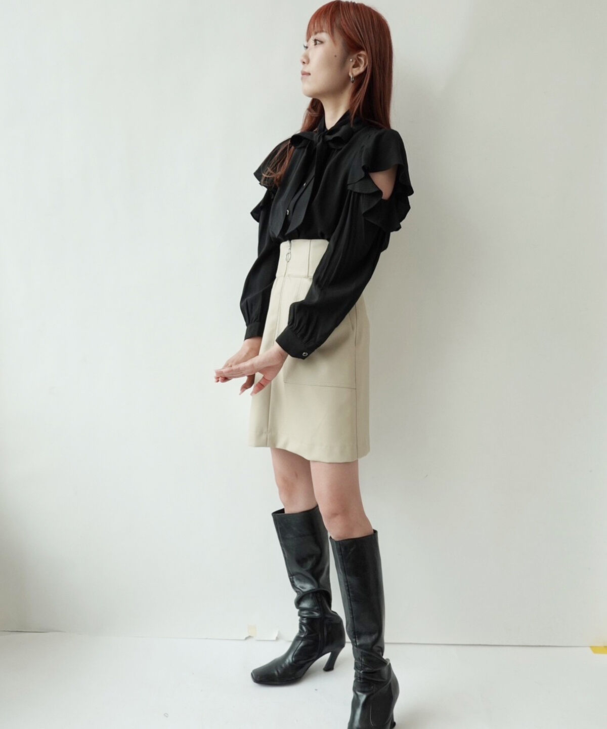 REDYAZEL「肩あき長袖ブラウス」|シャツ・ブラウス|