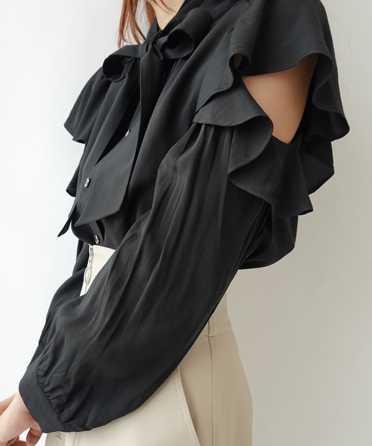 REDYAZEL「肩あき長袖ブラウス」|シャツ・ブラウス|