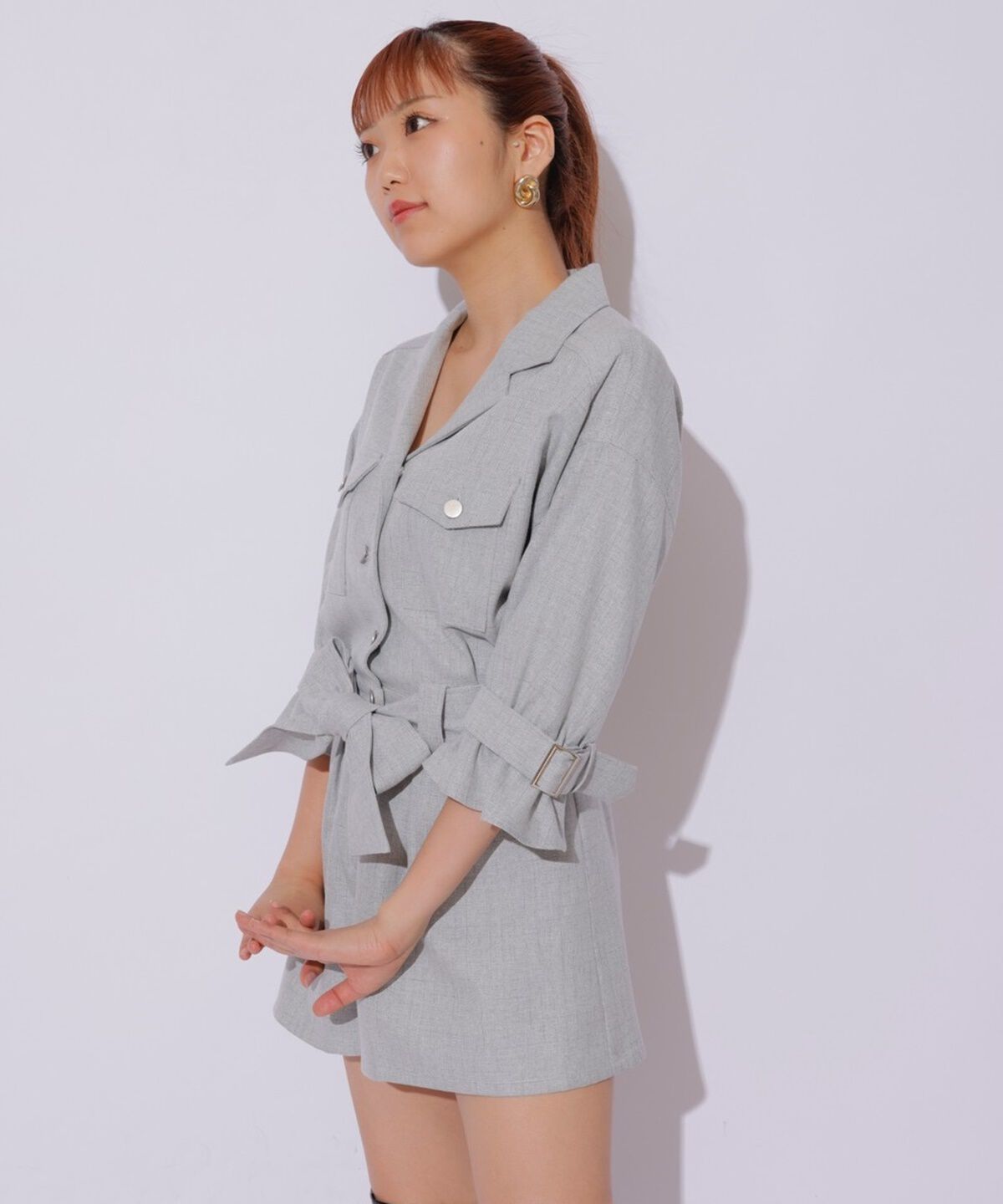 REDYAZEL「キャンディースリーブミニロンパース」|オールインワン|