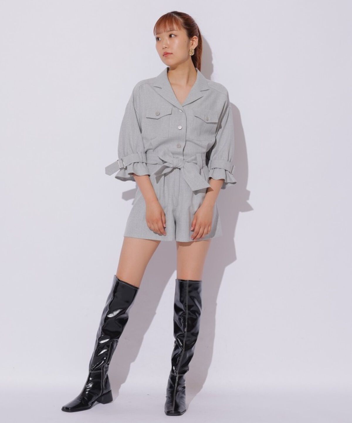 REDYAZEL「キャンディースリーブミニロンパース」|オールインワン|