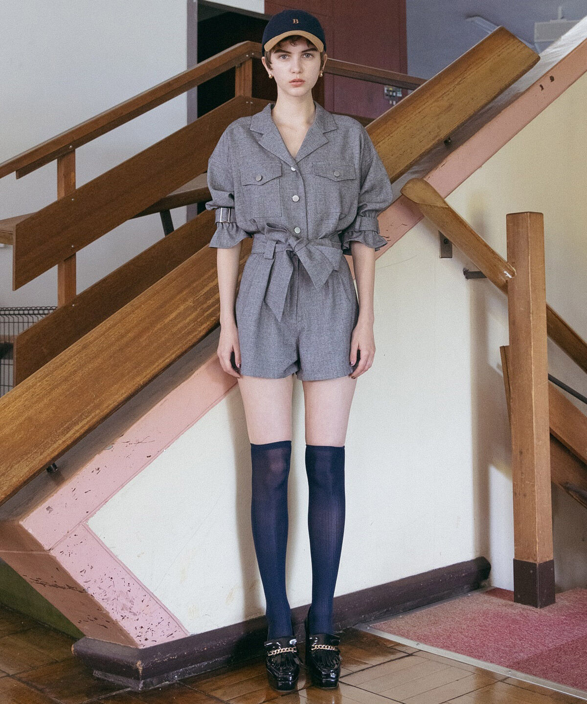 REDYAZEL「キャンディースリーブミニロンパース」|オールインワン|