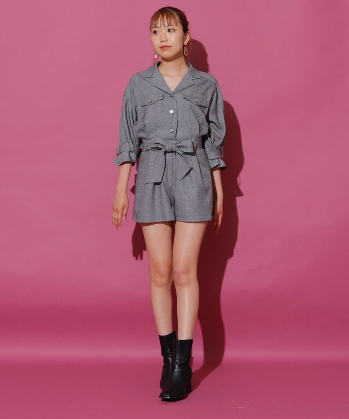 REDYAZEL「キャンディースリーブミニロンパース」|オールインワン|