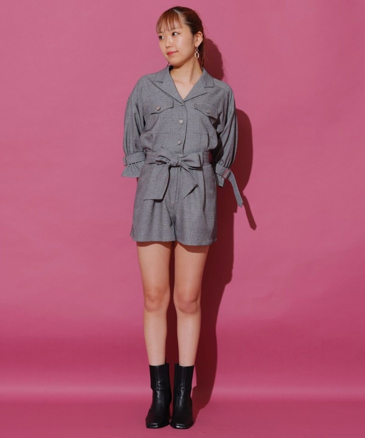 REDYAZEL「キャンディースリーブミニロンパース」|オールインワン|