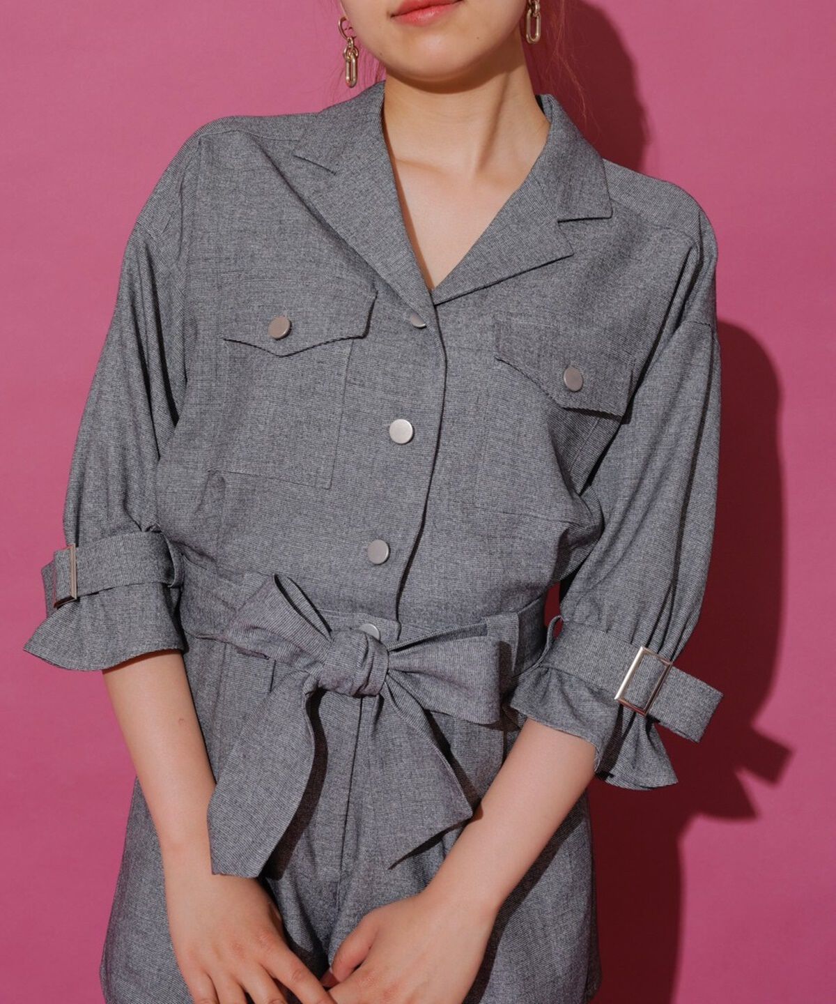 REDYAZEL「キャンディースリーブミニロンパース」|オールインワン|