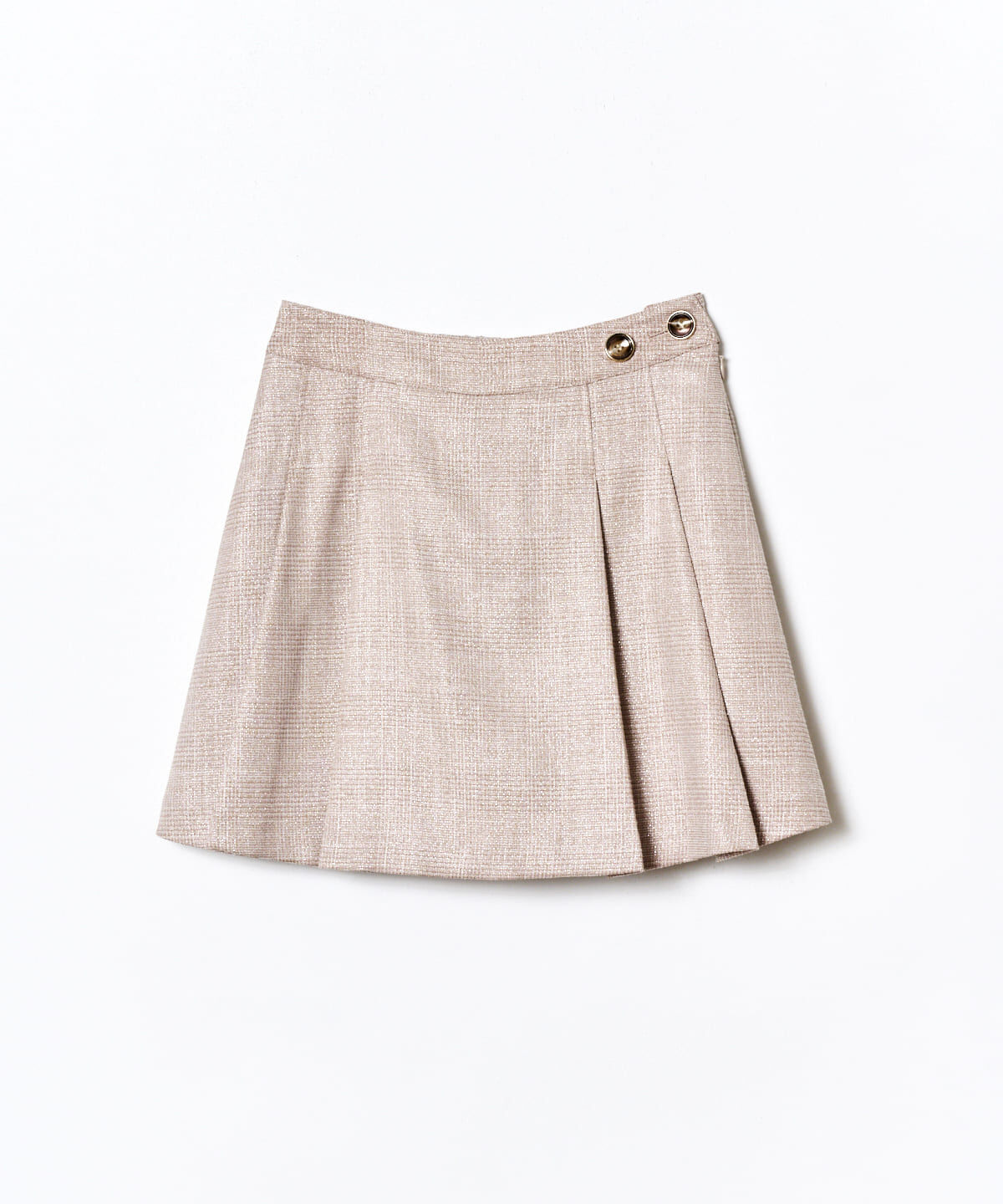 REDYAZEL「ラメツィードプリーツショートパンツ」|キュロット|