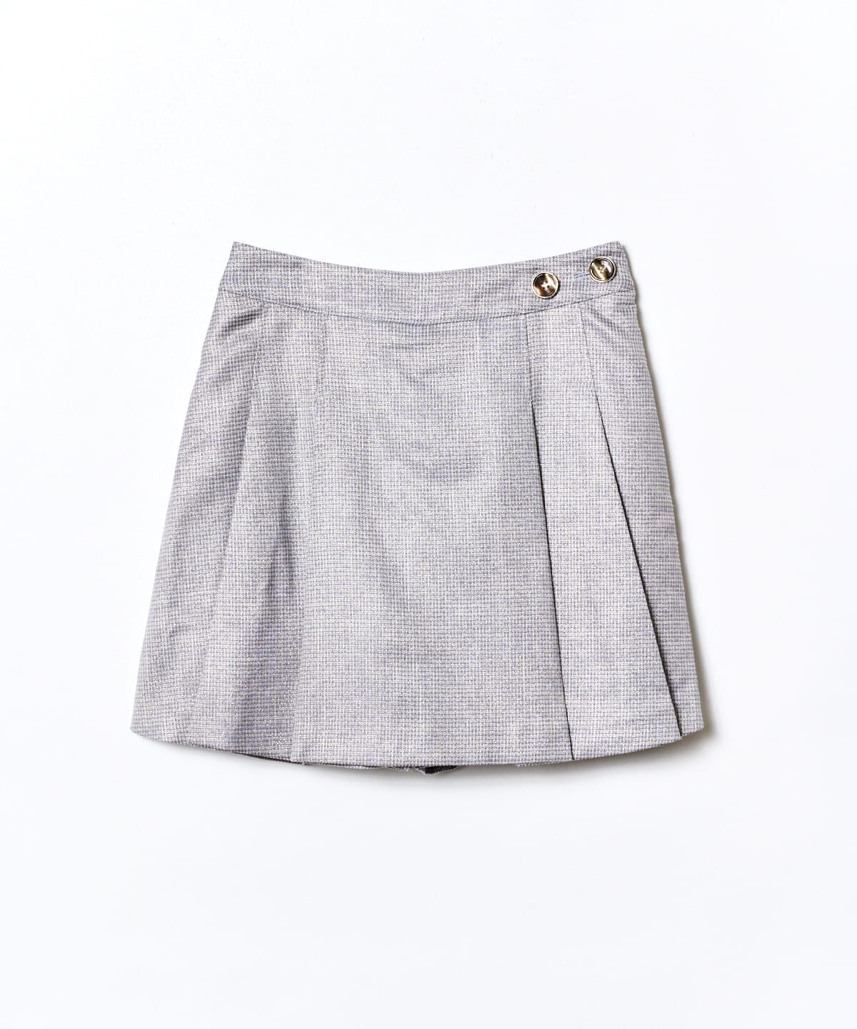 REDYAZEL「ラメツィードプリーツショートパンツ」|キュロット|