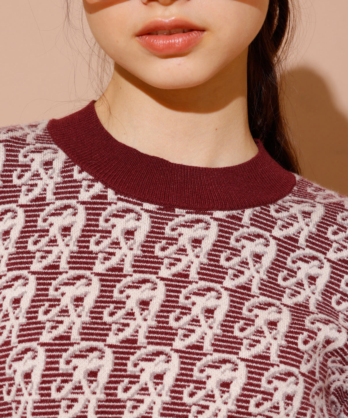 REDYAZEL「モノグラムジャガードニットワンピース」|ワンピース|