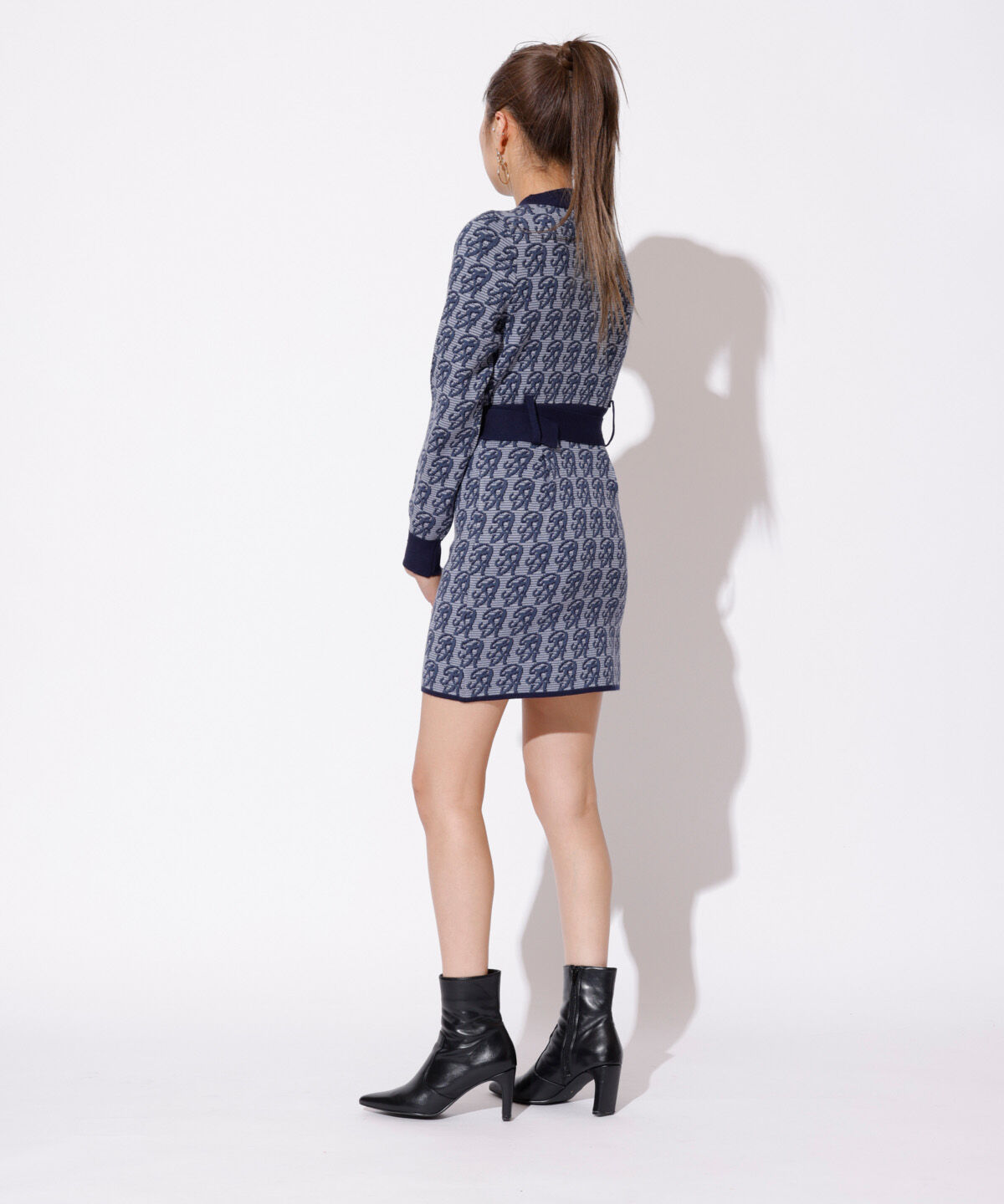 REDYAZEL「モノグラムジャガードニットワンピース」|ワンピース|