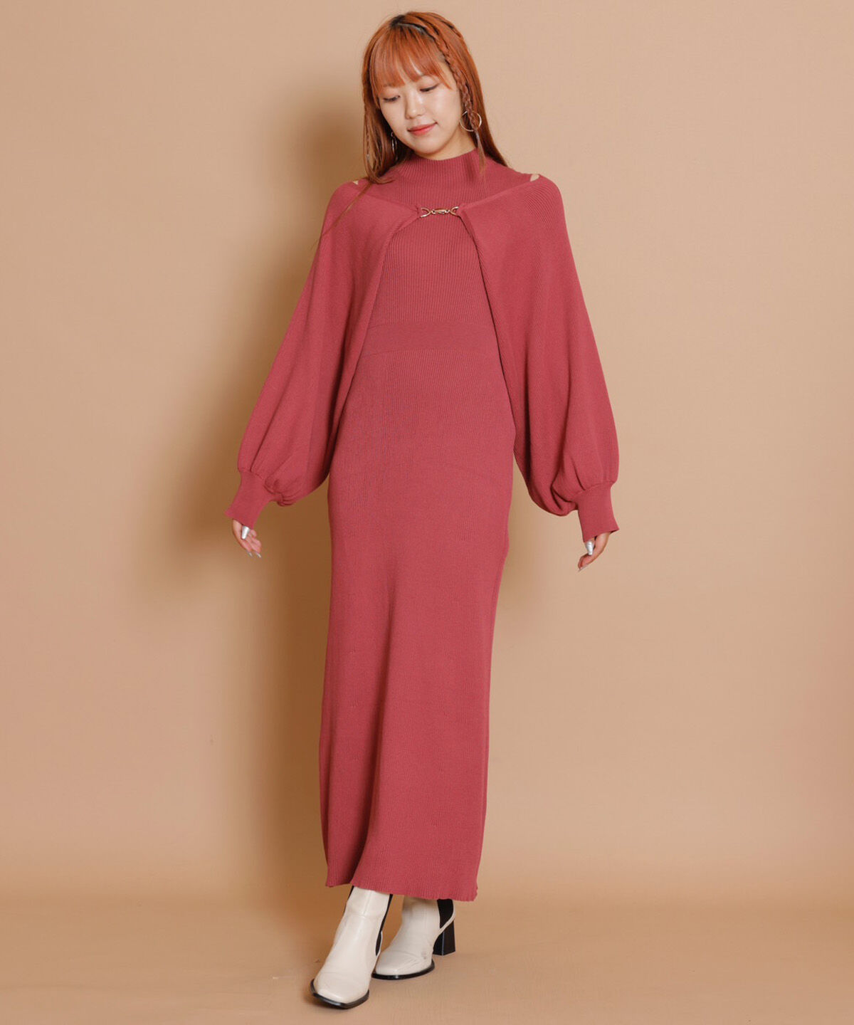 REDYAZEL「ニットワンピース&times;ボレロセット」|ワンピース|