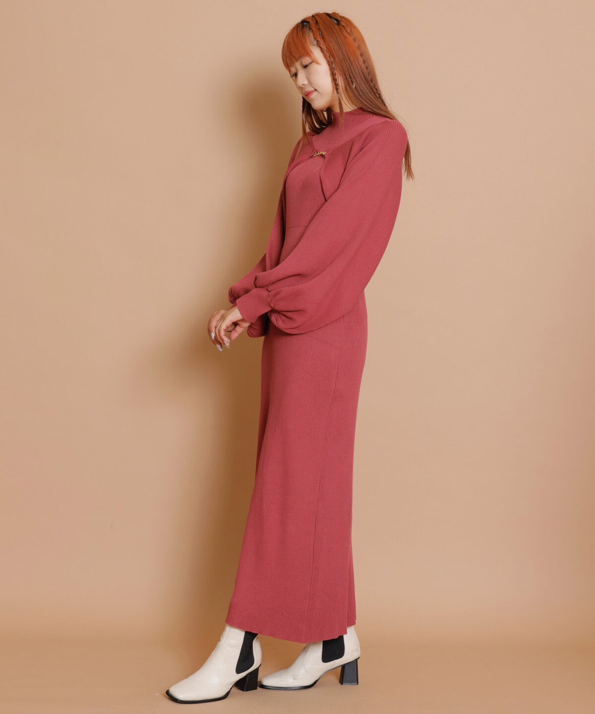 REDYAZEL「ニットワンピース&times;ボレロセット」|ワンピース|