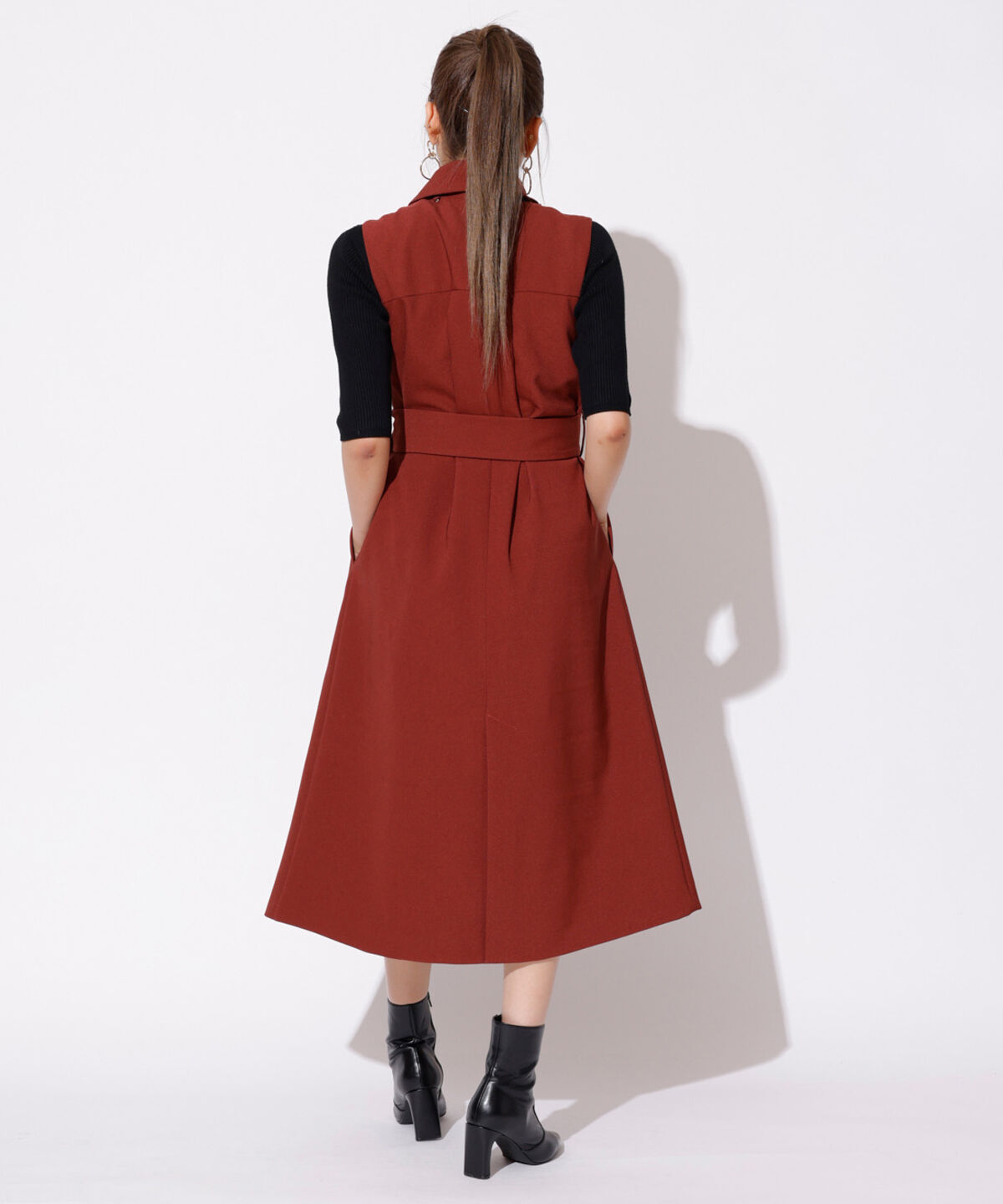 REDYAZEL「2WAYダブルロングコート」|ステンカラーコート|