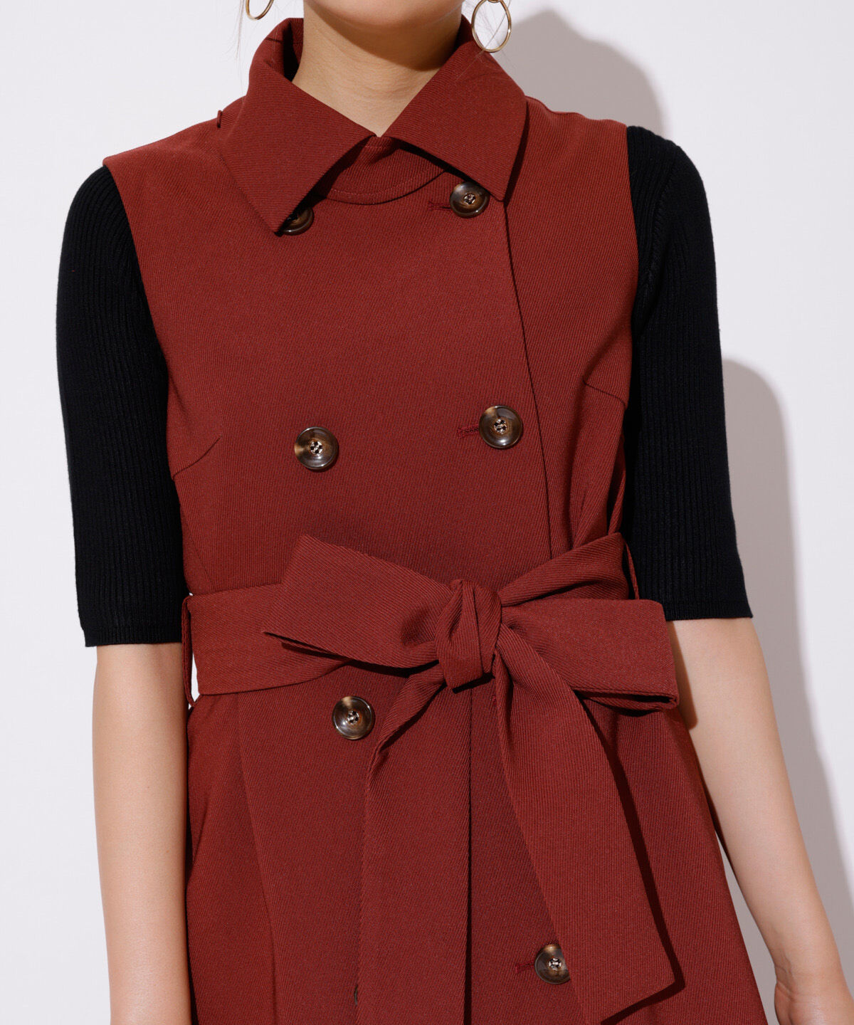 REDYAZEL「2WAYダブルロングコート」|ステンカラーコート|