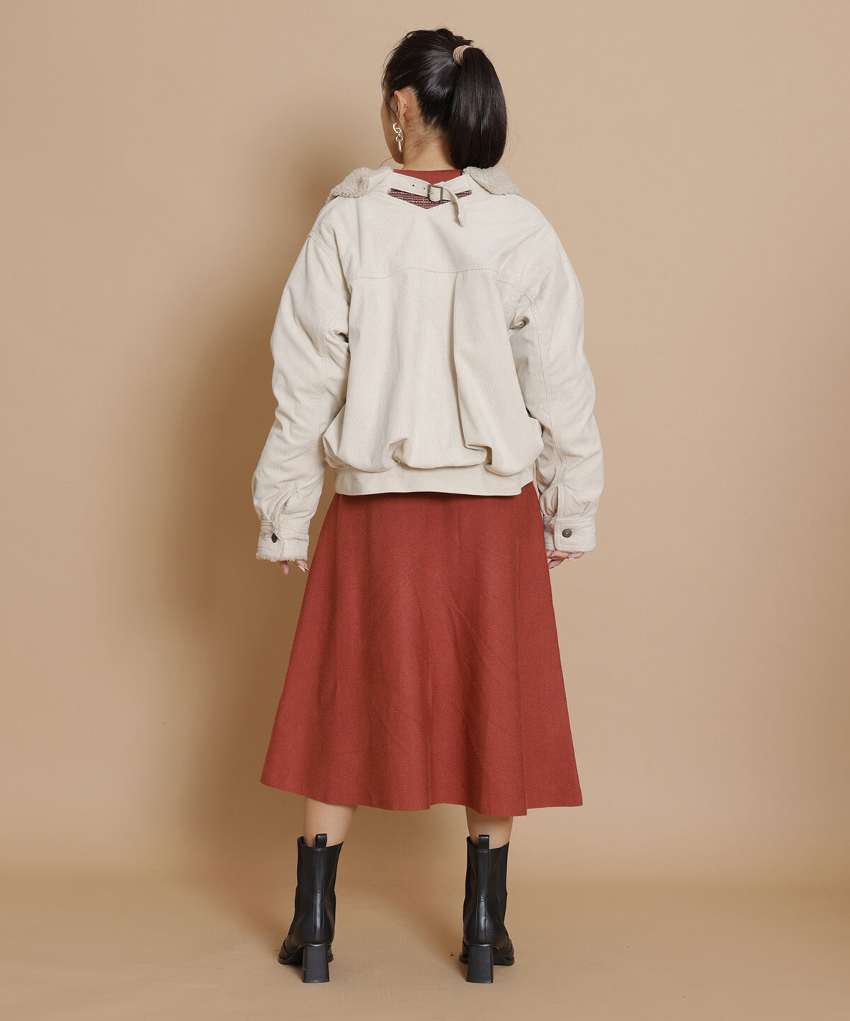 REDYAZEL「ボアコーデュロイデニムジャケット」|ブルゾン・スタジャン|