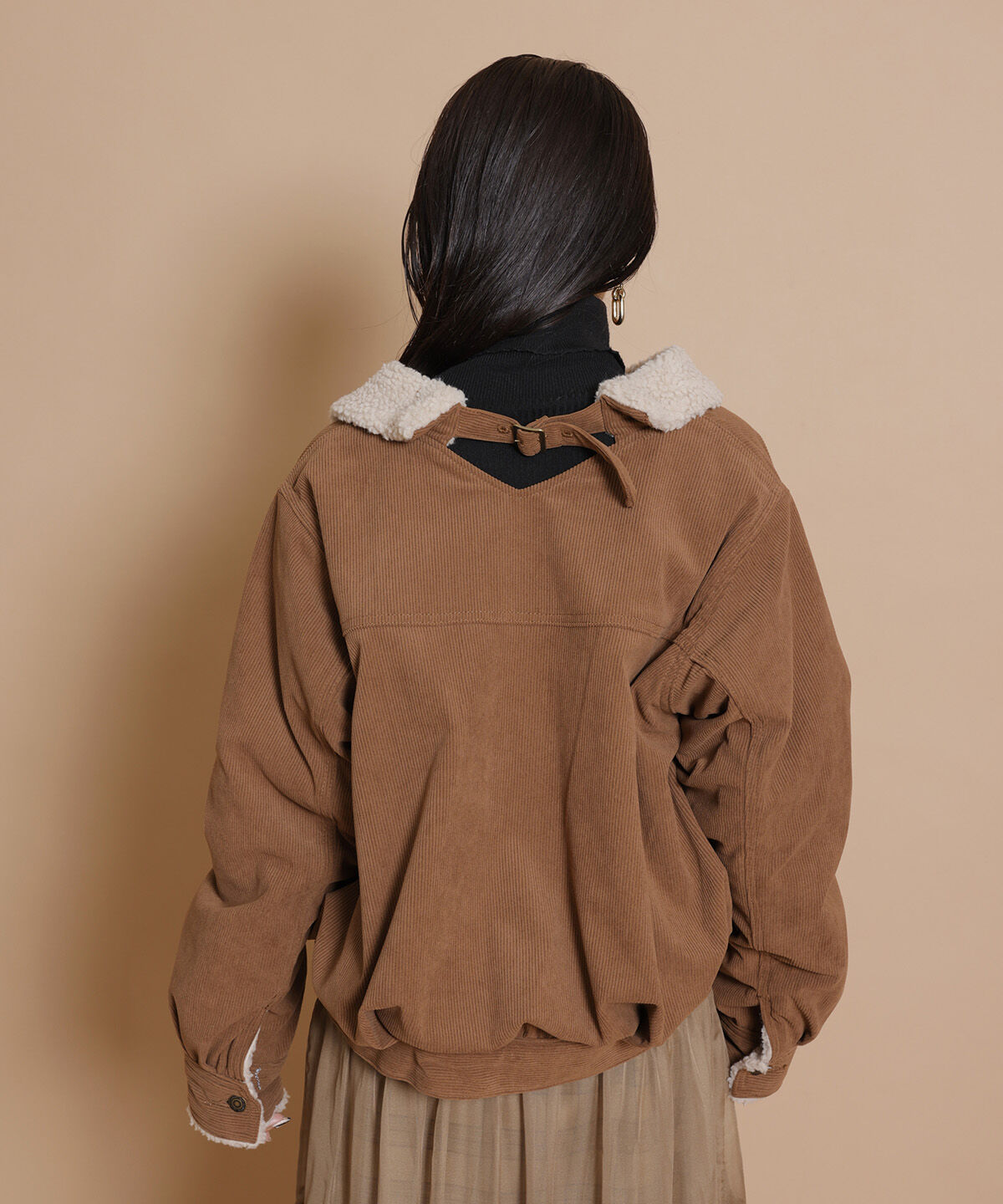 REDYAZEL「ボアコーデュロイデニムジャケット」|ブルゾン・スタジャン|